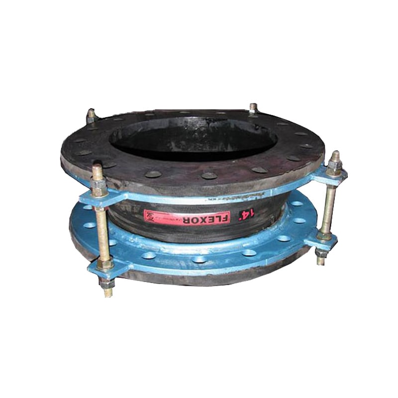 لرزه گیر لاستیکی فلنج دار مهاردار مارک آبی-قرمز، آب سرد و گرم CL-150 سایز 2 1.2 اینچ ارتعاشات صنعتی ایران