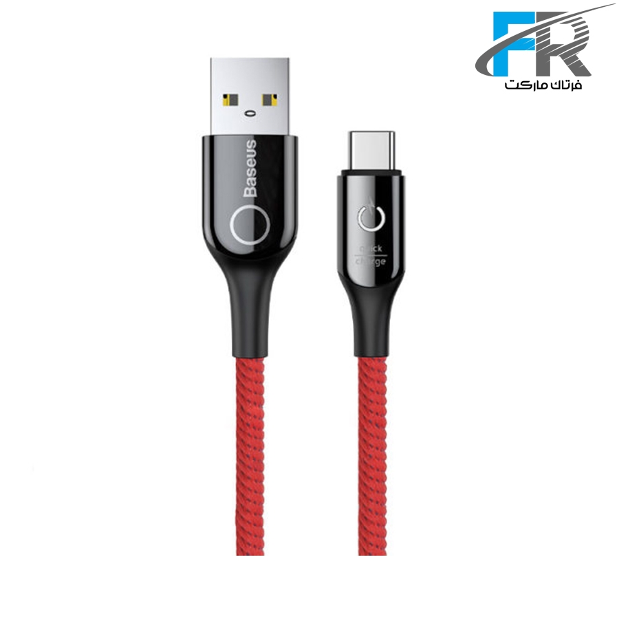 کابل تبدیل USB به Type-C باسئوس مدل C-shaped Light Intelligent Power-off CATCD طول 1 متر