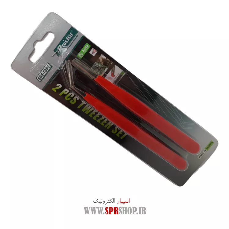پنس 2 تایی سرصاف و سرکج پروسکیت مدل 908-T301