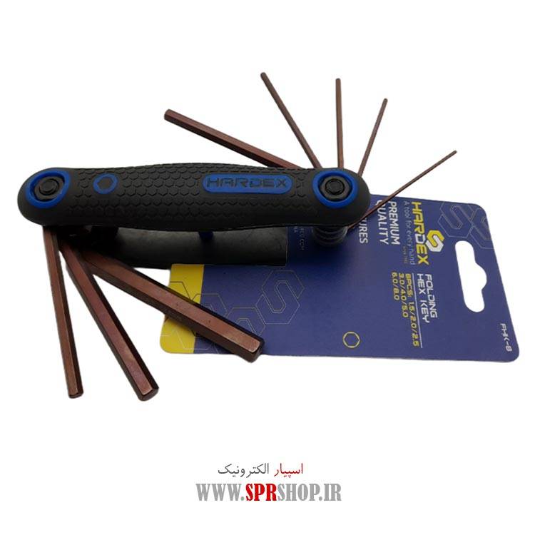 آچار آلن شش گوش 8عددی - HARDEX S2