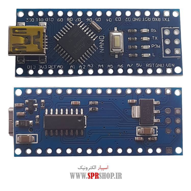 برد آردوینو نانو Arduino Nano CH340G با رابط مینی USB