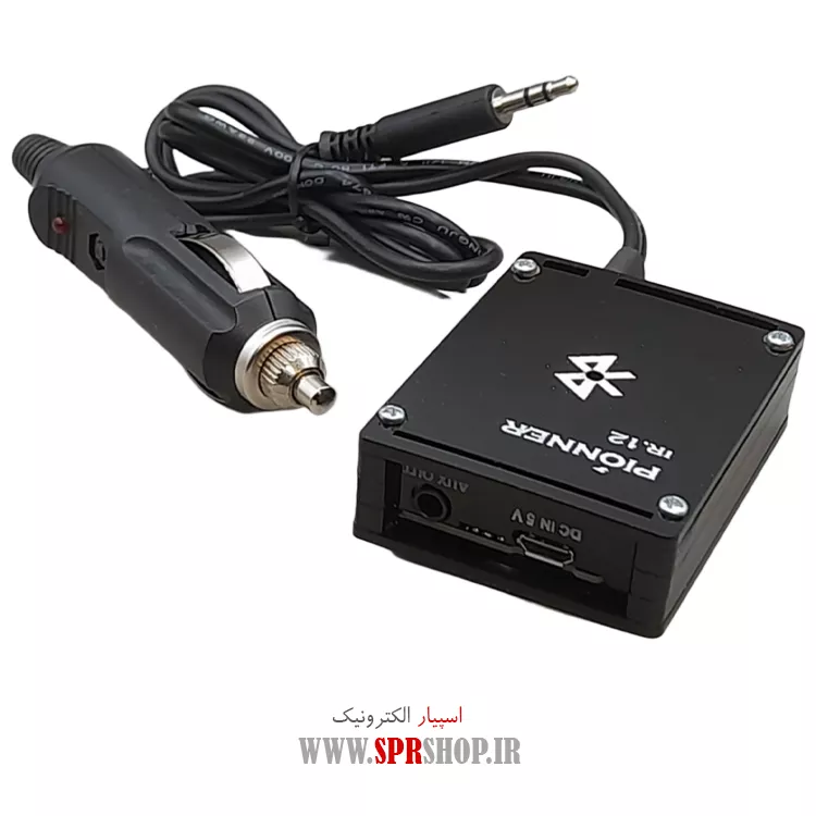 برد بلوتوث قابدار با برق ورودی فندکی و خروجی AUX مدل IR12