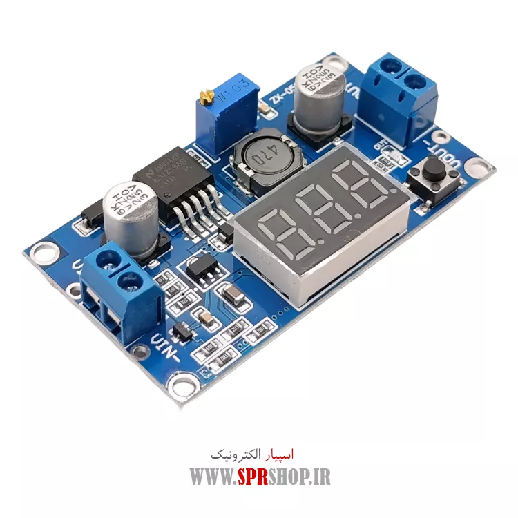 ماژول کاهنده ولتاژ 3 آمپر با نمایشگر مدل LM2596