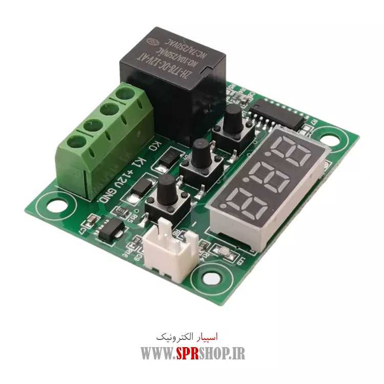 ماژول دما و رطوبت دیجیتال XH-W1209 با نمایشگر و کلیدهای کنترلی