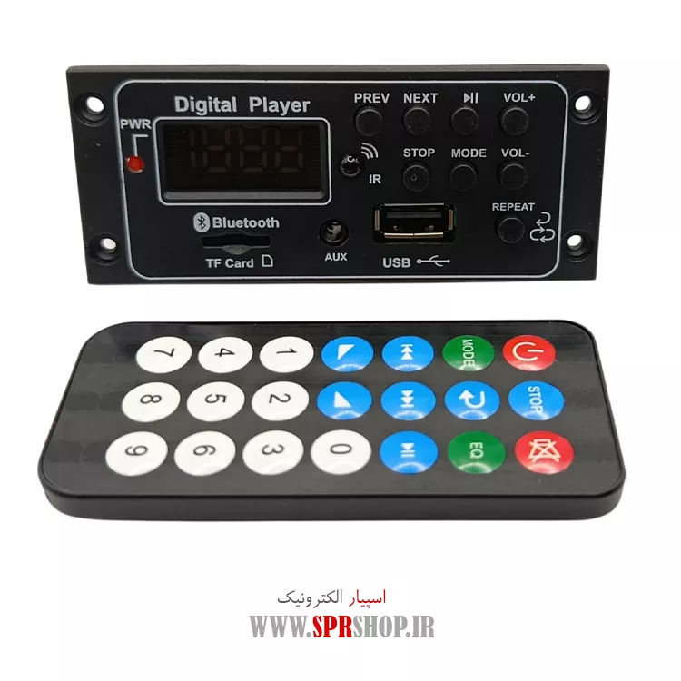 برد USB بلوتوث 12 ولت پنل دار مدل G012LS-U1