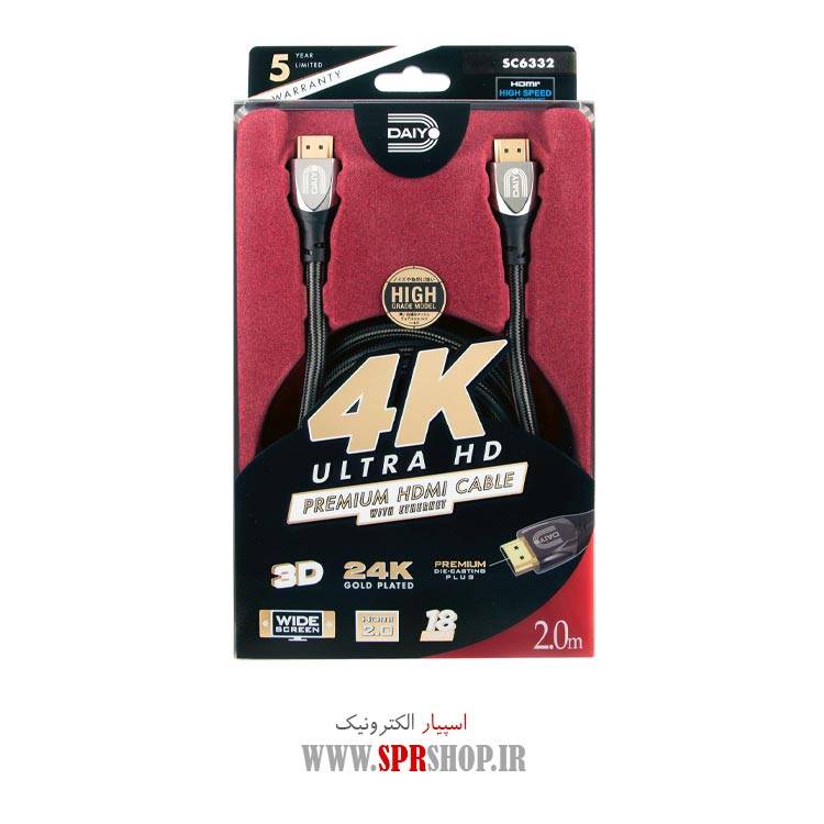 کابل HDMI 4K دایو 2 متری مدل SC-6332