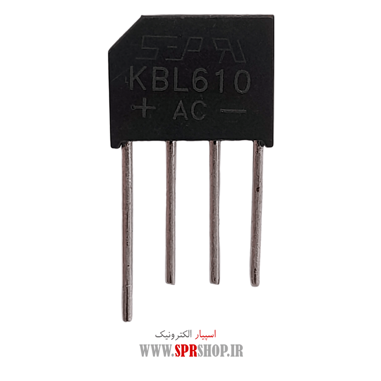 پل دیود 6A 1000V (KBL610) شانه ای
