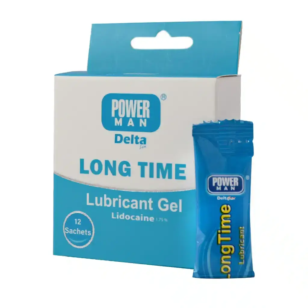 ساشه ژل تاخیری Long Time آبی پاورمن دلتا دارو 12 عدد