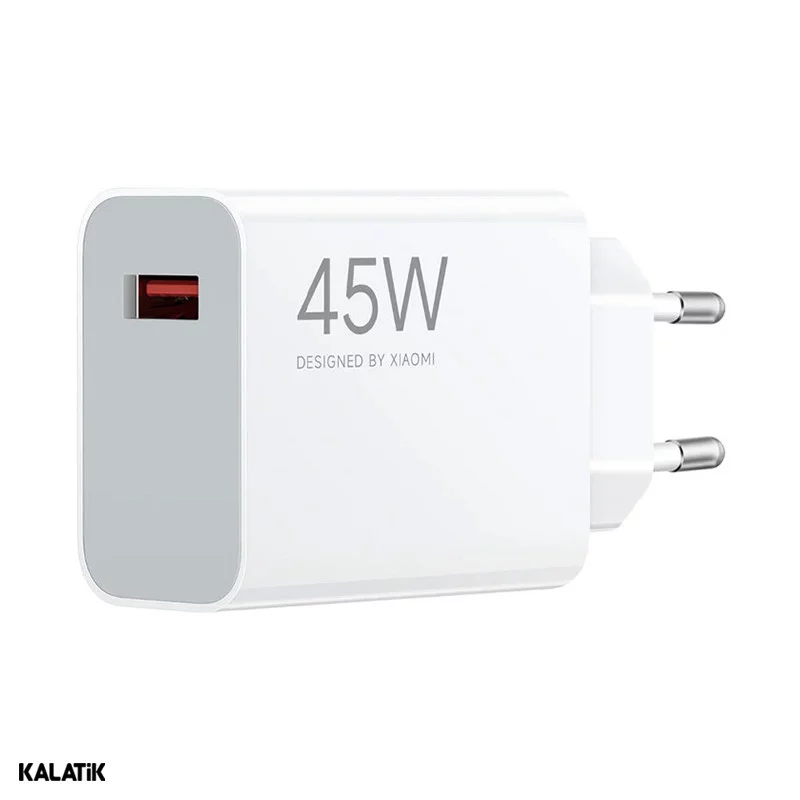 شارژر دیواری 45W شیائومی سرکارتنی مدل MDY-17-EF فست تک پورت دو پین-شارسل
