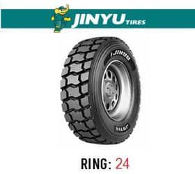 لاستیک خودرو جینیو مدل JY716 (گل عقب،معدنی) سایز 12.00R24 (325/95R24) (تاریخ تولید 2025)