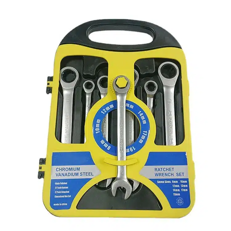 ست آچار جغجغهای ۷ عددی مدل کروم وانادیوم – مجموعه حرفهای تعمیرات