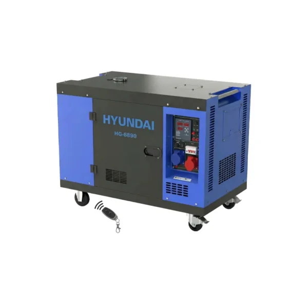 موتور برق دیزلی هیوندای HG-6890 سایلنت با توان ۹ کیلووات و ریموت استارت