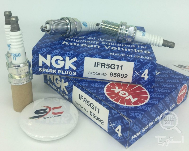 شمع سوزنی ایریدیوم لیزری پایه کوتاه NGK IFR5G11 95992(یک عدد)