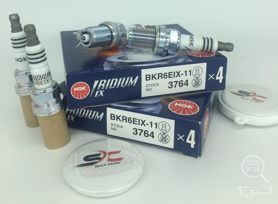 شمع سوزنی ایریدیوم ای ایکس پایه کوتاه NGK BKR6EIX-11 3764 (یک عدد)