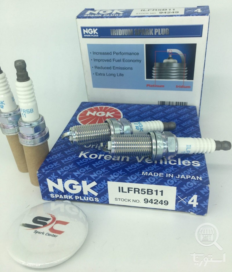 شمع سوزنی ایریدیوم لیزری پایه بلند NGK ILFR5B11 94249(یک عدد)