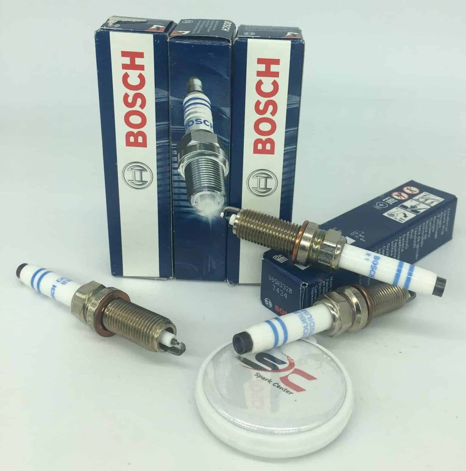 شمع بوش پایه بلند سوزنی دبل ایریدیوم BOSCH V6SII3328 7434(قیمت برای هر عدد)