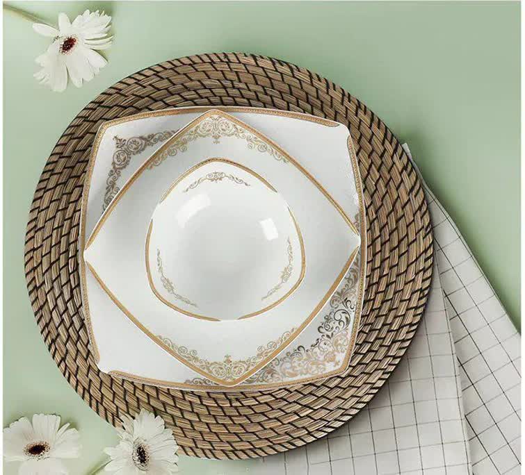 سرویس چینی پردیس پاریس طرح دنیا طلایی سلطنتی 12 نفره 105 پارچه ی کامل