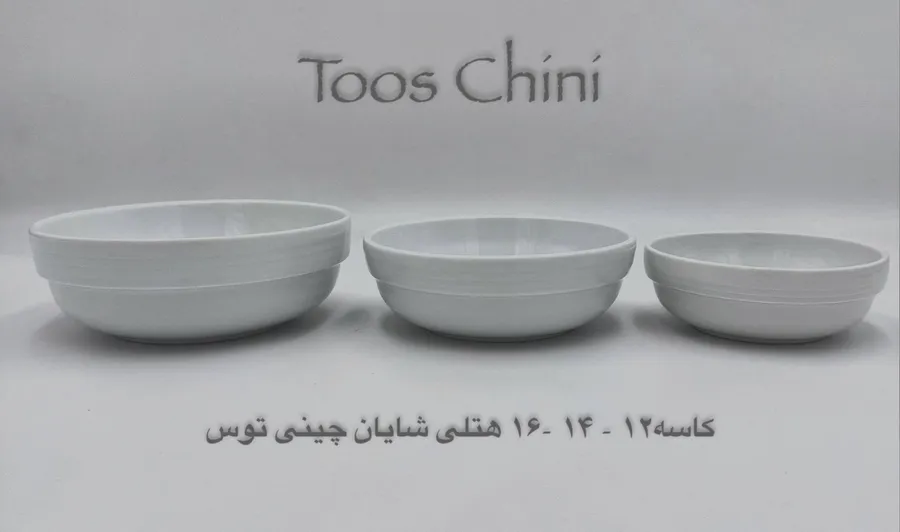 چینی هتلی توس کاسه 12 ، 14 و 16 شایان