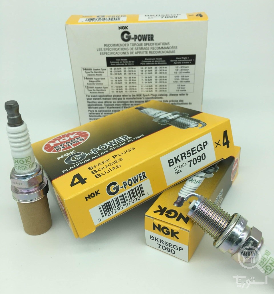 شمع سوزنی جی پاور پلاتینیوم پایه کوتاه 7090 NGK BKR5EGP