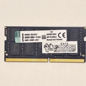 رم لپتاپ کینگستون ظرفیت 16 گیگابایت DDR4 فرکانس 3200 مگاهرتز تایمینگ CL22 تککاناله | KINGSTON SODIMM 16GB DDR4 3200MHz CL22 Laptop RAM