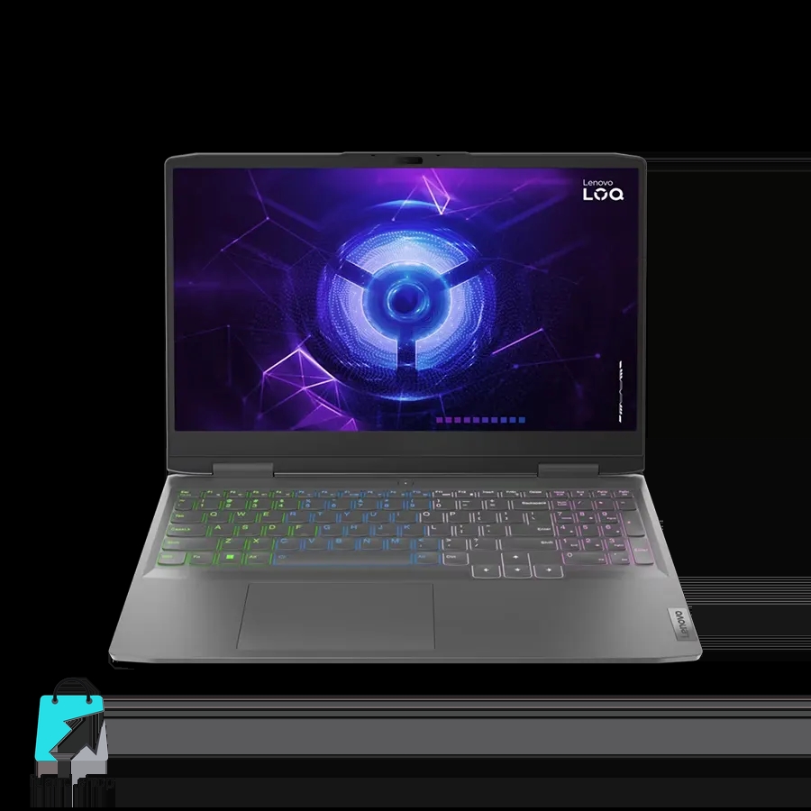 لپ تاپ گیمینگ لنوو LOQ ESSENTIAL15IAX9-CF i5 12450HX-12GB-512GB SSD-4GB RTX 2050-FHD IPS -WHITE KB