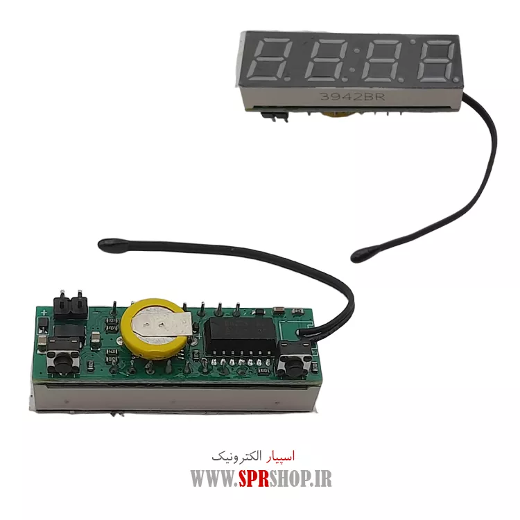 ماژول 3در1 (ساعت دماسنج ولتمتر) قرمز RX8025T