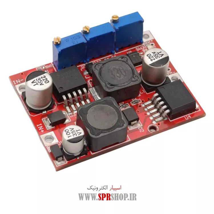 ماژول مبدل DC-DC کاهنده و افزاینده LM2596-XL6009 با امکان کنترل جریان خروجی