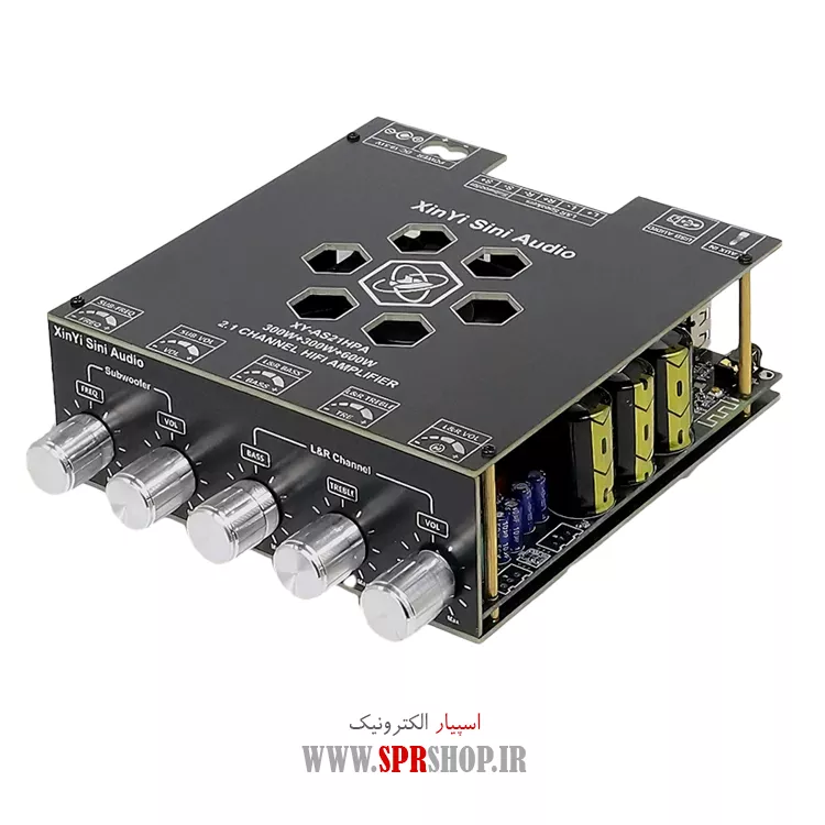 ماژول آمپلی فایر صوتی بلوتوث دار دو کاناله 300 وات و ساب 600 وات مدل AS21HPA