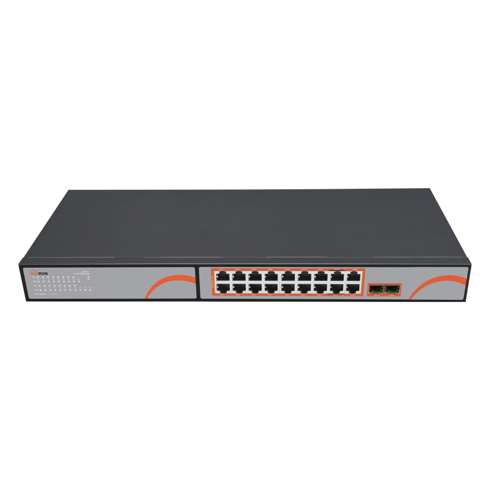 سوییچ شبکه 16 پورت POE مکسرون مدل MSW-3216GP-2GL-250I