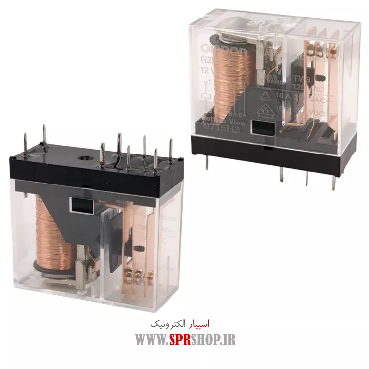 رله 12 ولت 16 آمپر 8 پايه 1 کنتاکت G2R-1-E (512)