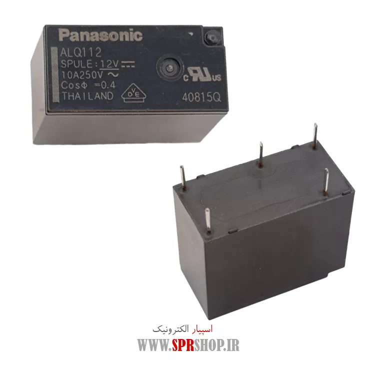 رله 12 ولت 10 آمپر 5 پايه ALQ112 PANASONIC