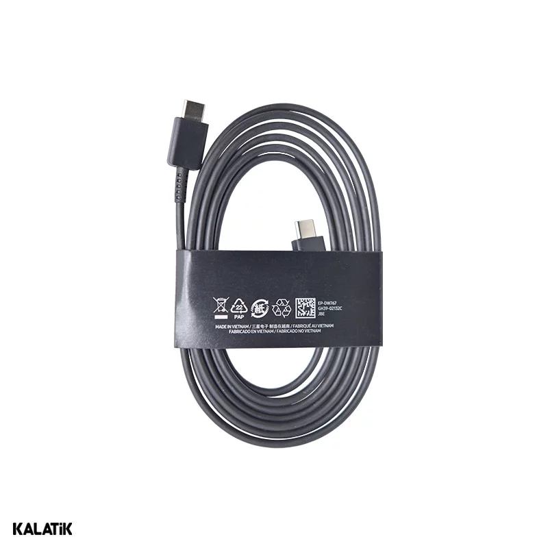 کابل تبدیل USB-C به USB-C سامسونگ PD فست 45W مدل EP-DW767 به طول 1.8 متر-شارسل