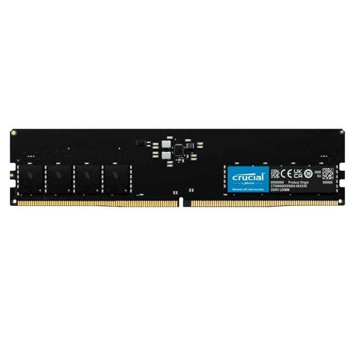 رم کامپیوتر DDR5 تک کاناله 4800 مگاهرتز CL40 کروشیال ظرفیت 16 گیگابایت