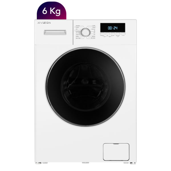 ماشین لباسشویی ایکس ویژن مدل TE62-AW ظرفیت 6 کیلوگرم