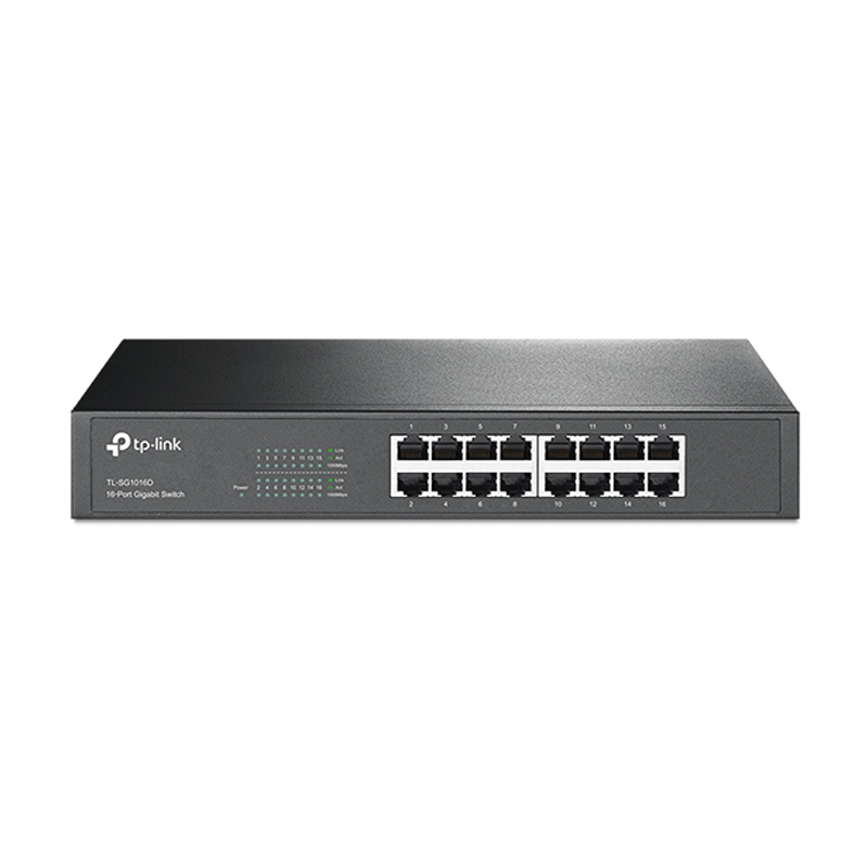 سوييچ 16 پورت گيگابيت و دسکتاپ/رکمونت تی پی لینک مدل TL-SG1016D