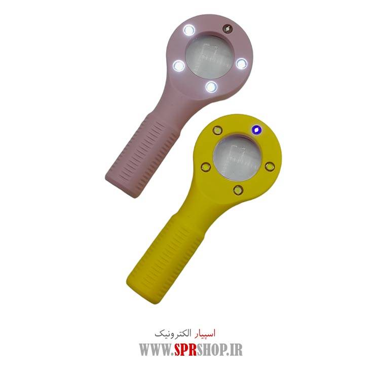 ذره بین رنگی چراغ دار قطر 25MM