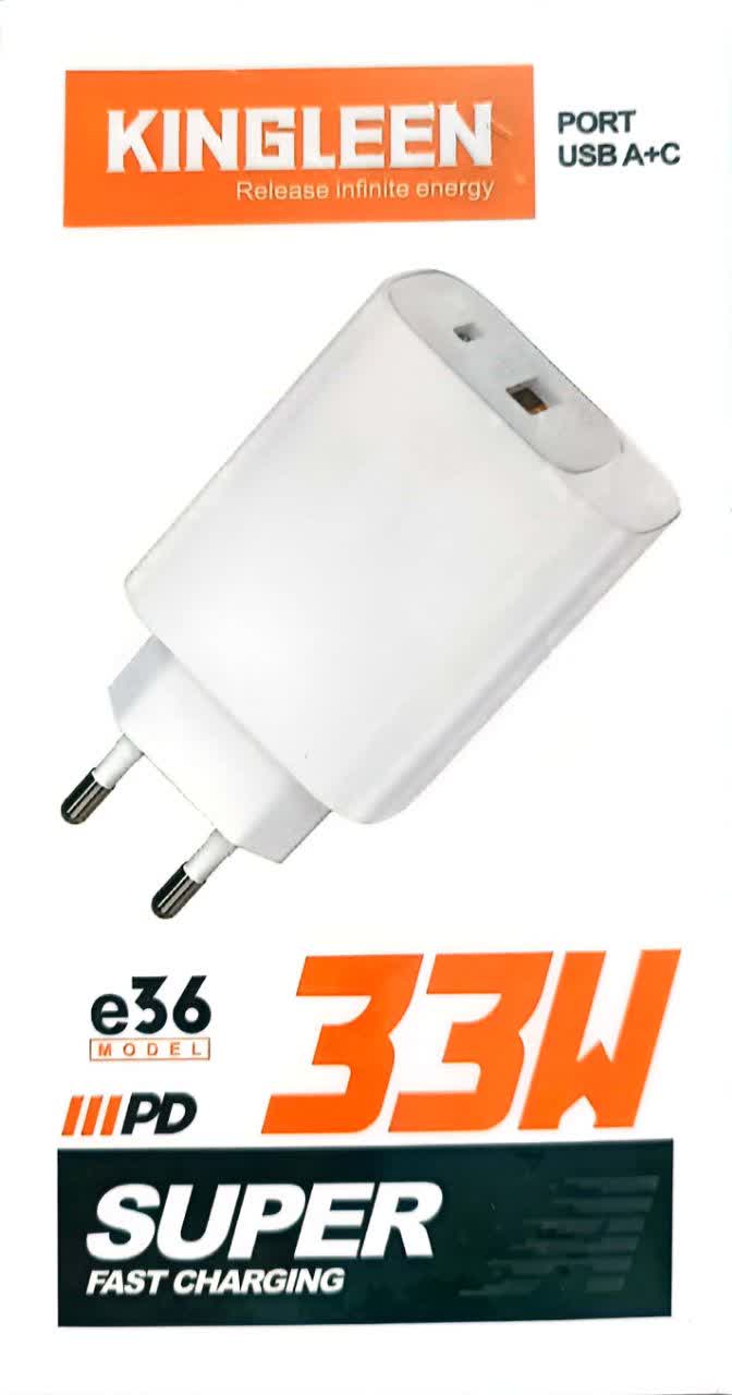 شارژر33 وات کینگ لین مدل e36