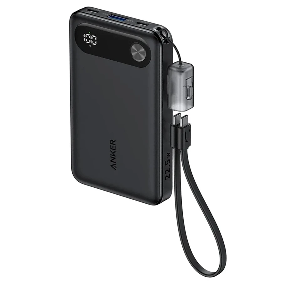 پاوربانک انکر مدل A1257 22.5W ظرفیت 10000mAh به همراه کابل USB-C