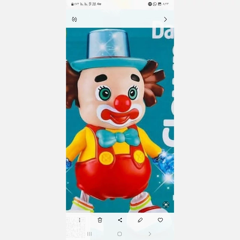اسباب بازی عروسک دلقک باطری خور چرخشی