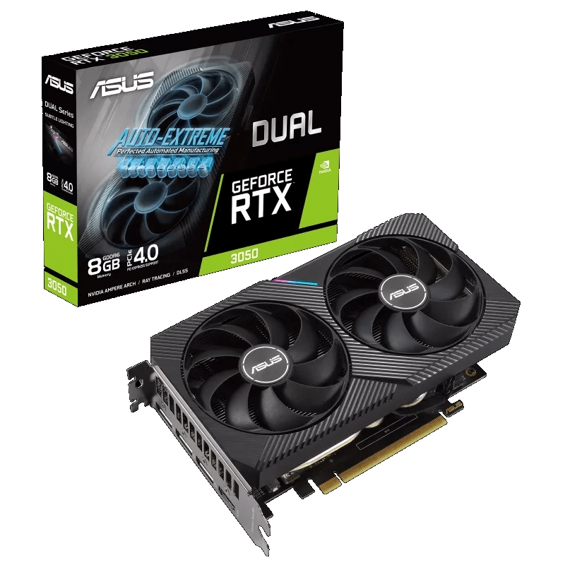 ASUS Dual GeForce RTX 3050 8GB OC GDDR6 Graphics Card