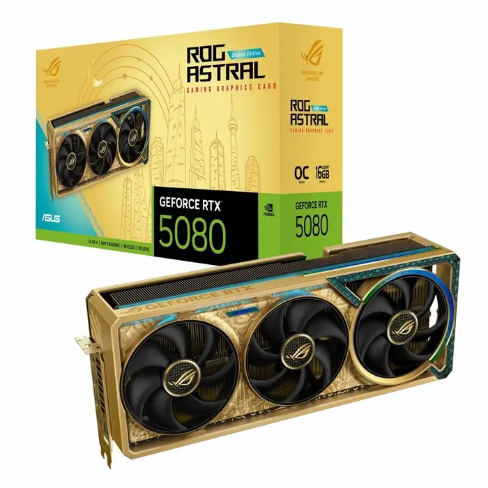 کارت گرافیک ROG Astral RTX 5080 Dhahab CORE OC 16G