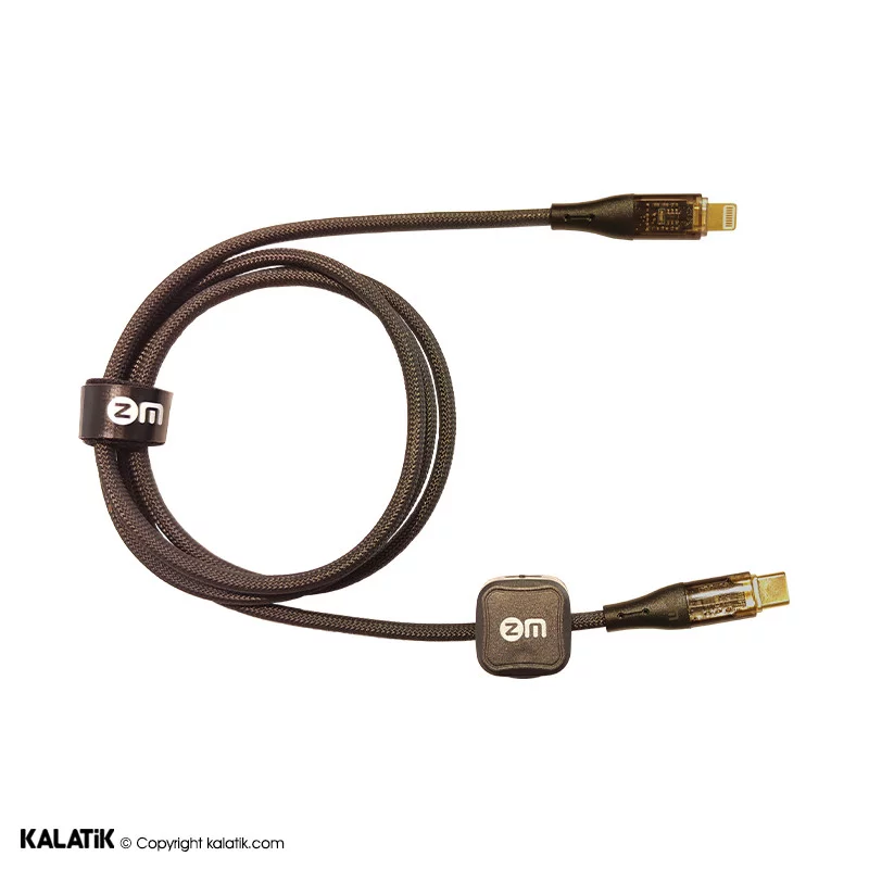 کابل تبدیل USB-C به لایتنینگ زد ام مدل L01 به طول 1 متر-شارسل