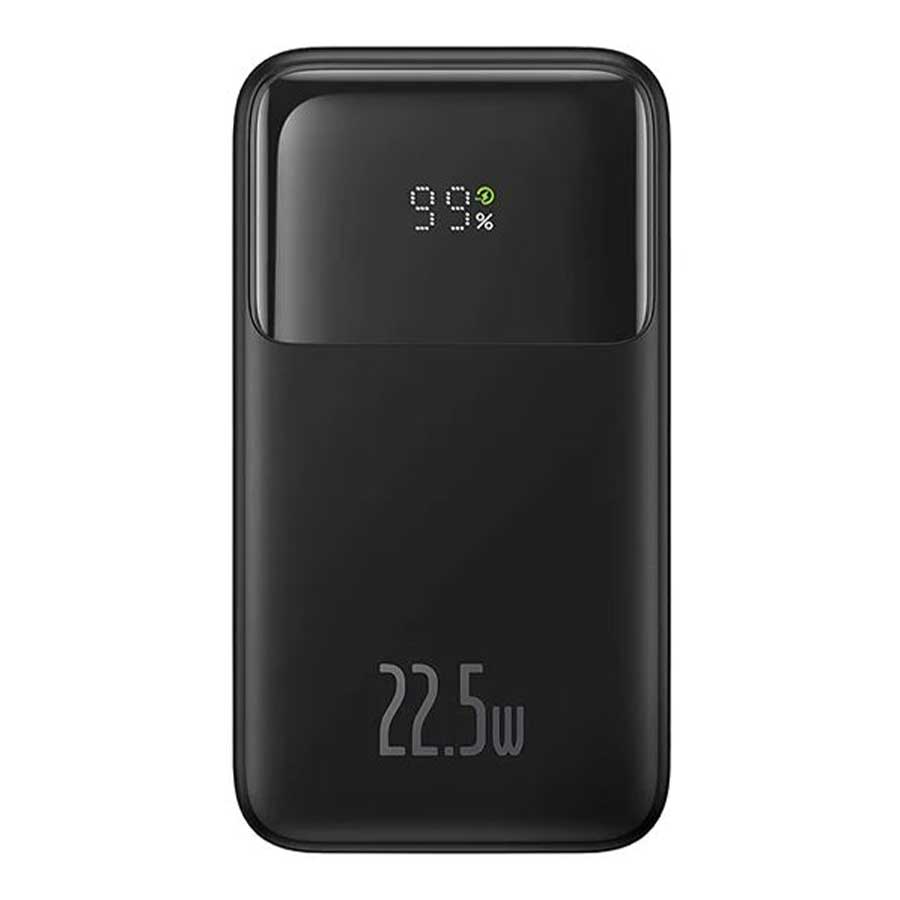 پاوربانک بیسوس مدل Comet PPMD020001 22.5W ظرفیت 10000mAH همراه کابل متصل Type-C و لایتنینگ