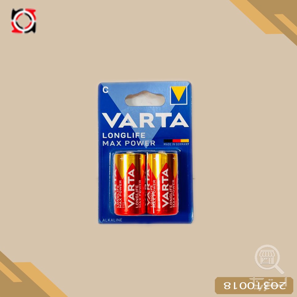 باطری متوسط VARTA آلکالین لانگ لایف مکس پاور 2 عددی