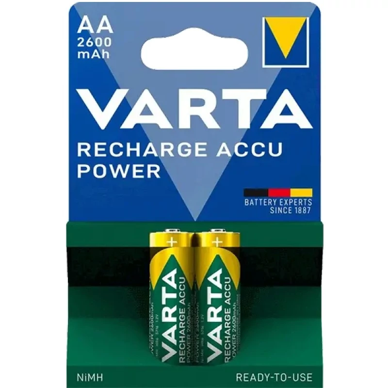 باطری شارژی 2قلم VARTA.2600mAh