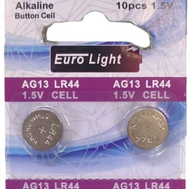 باطری سکه ای AG13 (LR44) برند EURO LIGHT تک عددی کد 9310