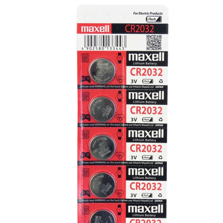 باطری سکه ای لیتیومی سری CR2032 ( تک عددی) برند مکسل MAXELL