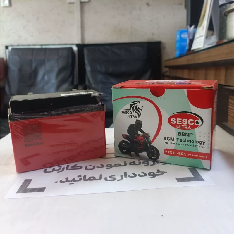 باطری12ولت4 آمپر بلند سسکوSESCO(کد731)/باتری خشک4 آمپر مدل بلند/باتری 12V 4Ah اصلی مناسب دزدگیر، UPS/باطری/باتری