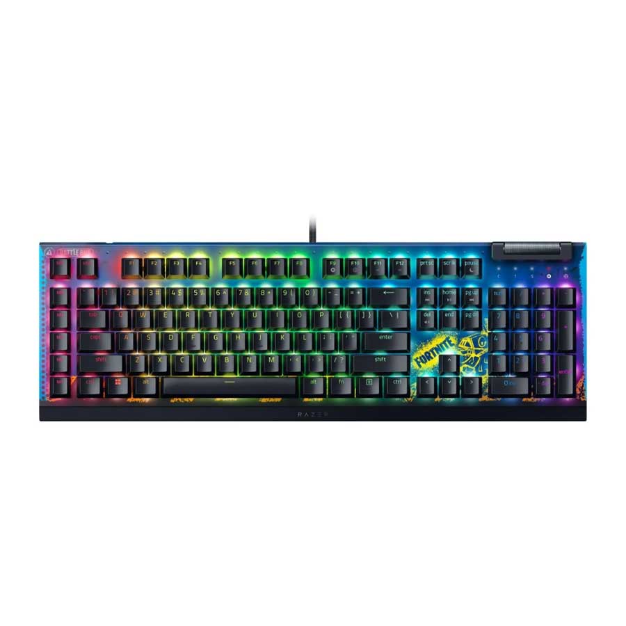 کیبورد گیمینگ باسیم ریزر مدل BlackWidow V4 X Fortnite Edition