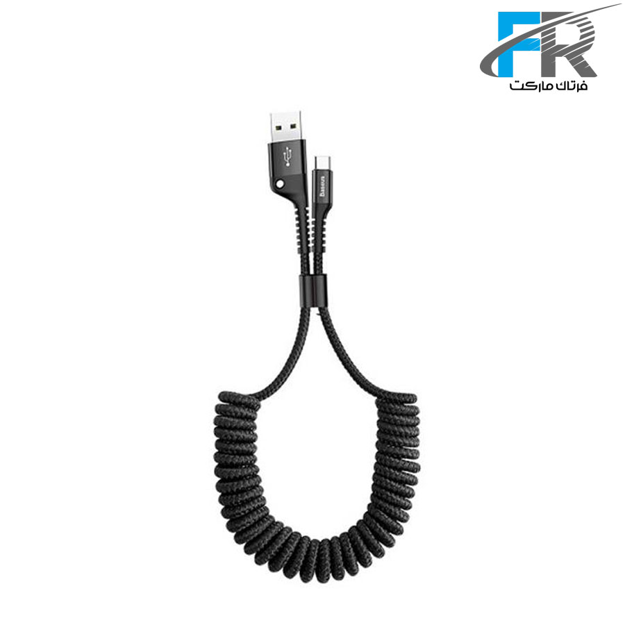 کابل تبدیل USB به USB Type-C باسئوس مدل Fish Eye Spring طول 1 متر